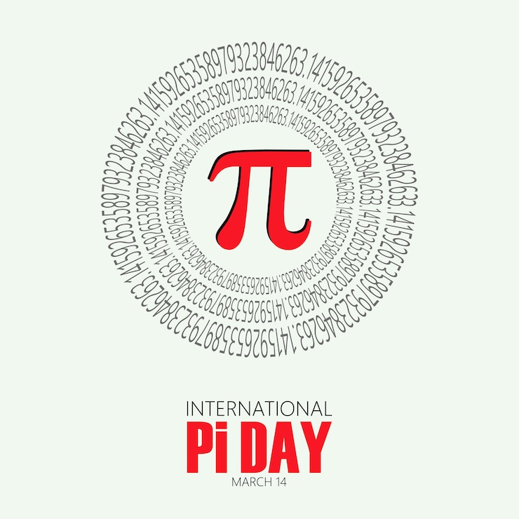 Vector el día de pi se celebra el 14 de marzo en todo el mundo