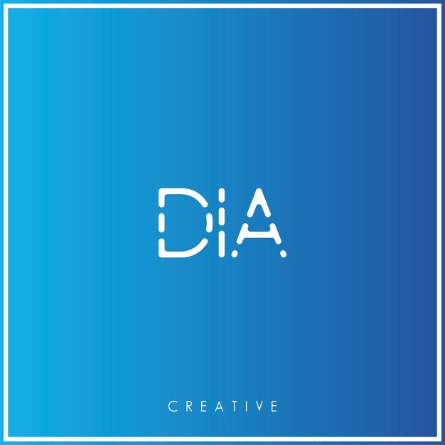 DIA Premium Vector último diseño de logotipo Diseño creativo de logotipo Ilustración vectorial Logotipo mínimo Monograma