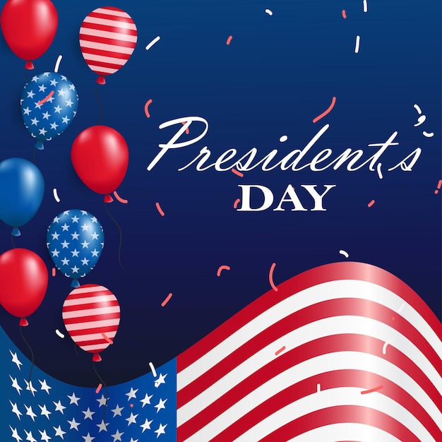 Día del presidente Vector Premium