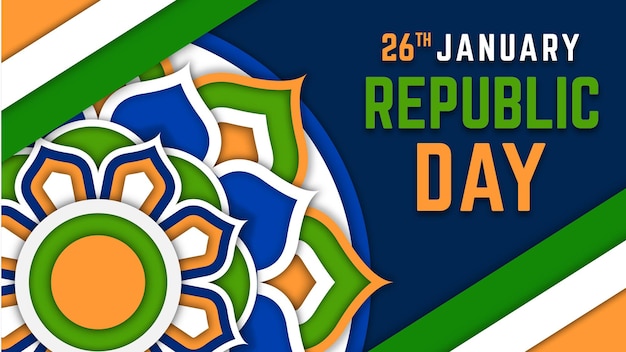 Día de la República en estilo papel Vector premium