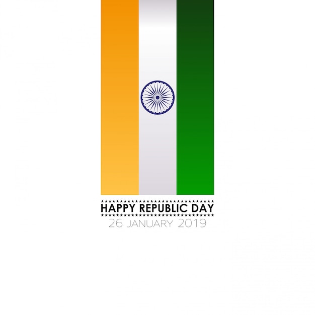 Vector día de la república de india. 26 de enero de fondo indio