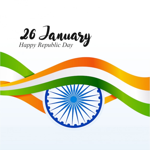 Vector día de la república de india. 26 de enero de fondo indio