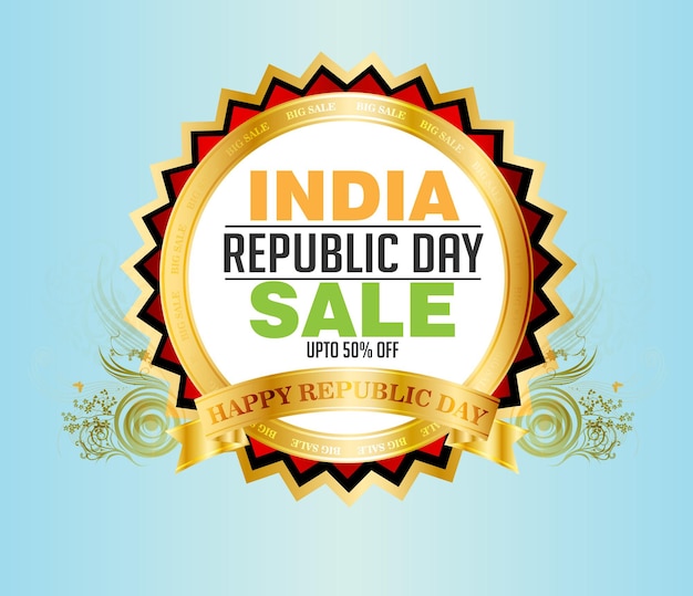 Día de la República en India Diseño de plantilla de diseño de oferta de venta.