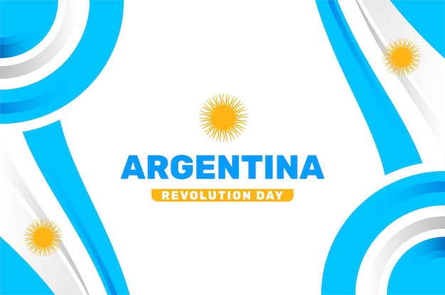 Día de la Revolución en Argentina Evento de fondo