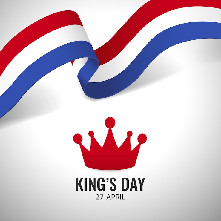 Vector el día del rey en ámsterdam