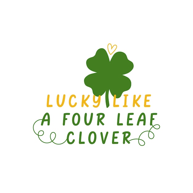 Día de San Patricio vector camiseta concepto trébol verde y tipografía