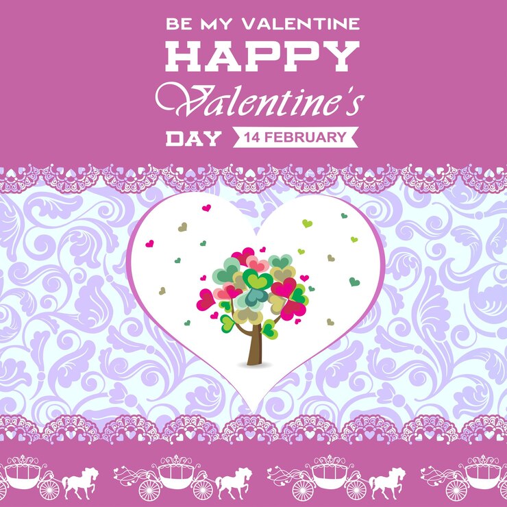 Día de San Valentín 14 de febrero Tarjeta de fondo