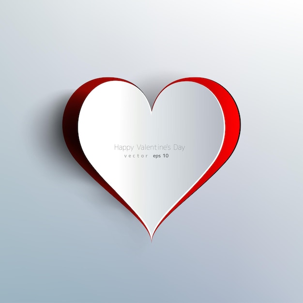 El día de San Valentín abstractos corazones de papel amor abstractos ilustración vectorial con fondo