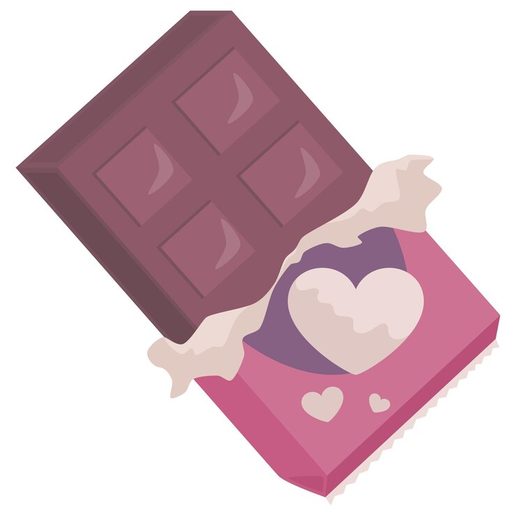 Vector día de san valentín amor chocolate decoración rosa ilustración de arte vectorial con corazones en él