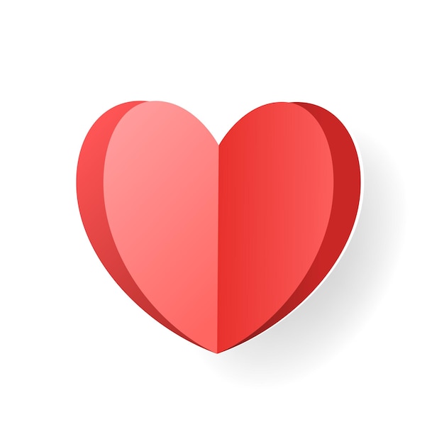 Día de San Valentín Amor y Corazones en papel estilo lindo Icono de amor plano Ilustraciones de corazón Símbolo de amor icono símbolo de amor vector