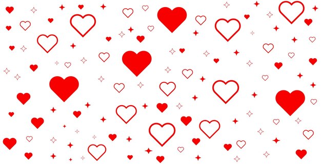 Día de San Valentín Banner de fondo diseño de ilustración vectorial aislado en el borde