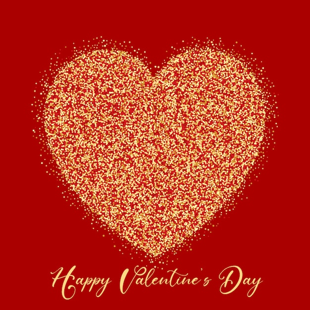 Dia de san valentin brillo corazón