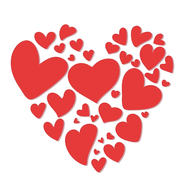 Día de San Valentín cartel saludos pancarta deseos corazón fondo vector