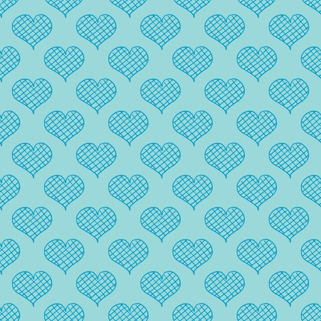 Día de San Valentín corazones garabatos de patrones sin fisuras. Colección de pegatinas románticas. Vector de efecto dibujado a mano.