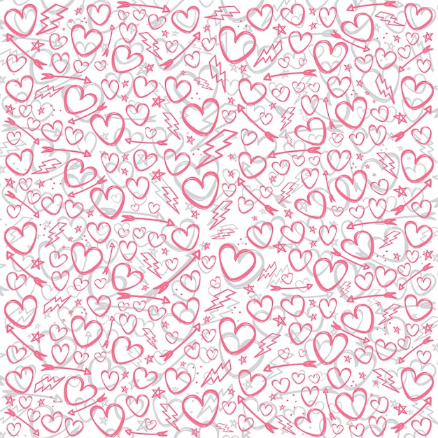 Día de San Valentín doodle arte vectorial