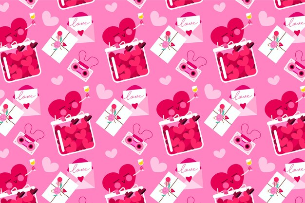 El día de San Valentín en estilo dibujado a mano