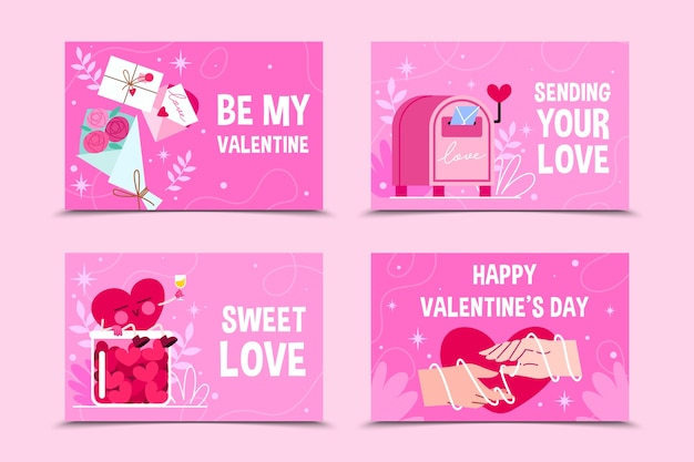 El día de San Valentín en estilo dibujado a mano