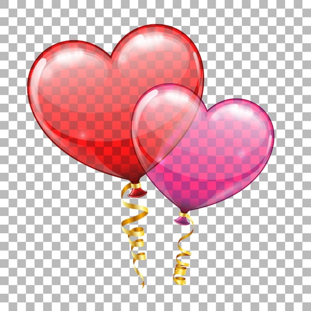 Vector día de san valentín con globos de corazones