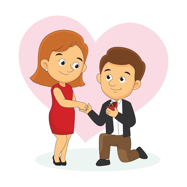 día de san valentín, hombre arrodillado sosteniendo anillo de compromiso proponiendo
