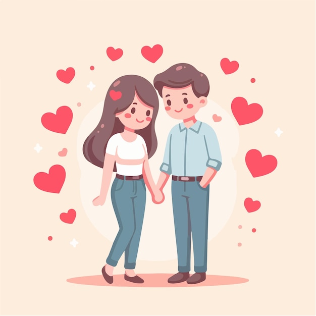 El día de San Valentín de la pareja de clipart