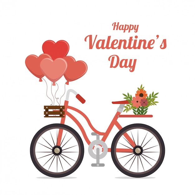 Día de San Valentín tarjeta preciosa diseño gráfico
