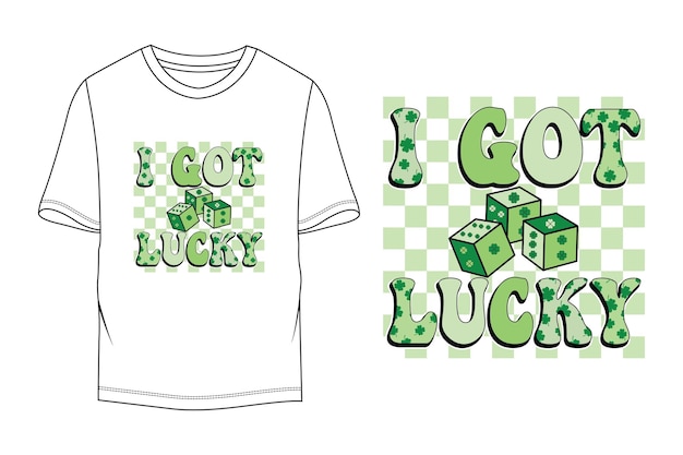 Vector el día de st. patrick, camiseta de mujer embarazada de diseño retro.