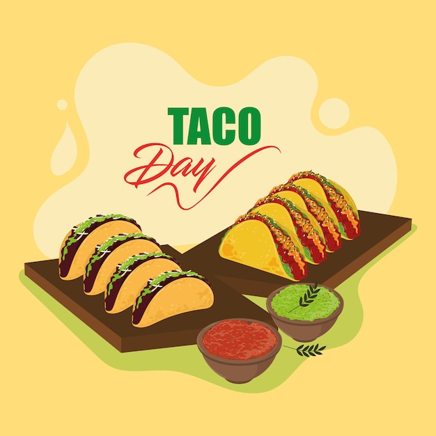 Día del taco de comida mexicana