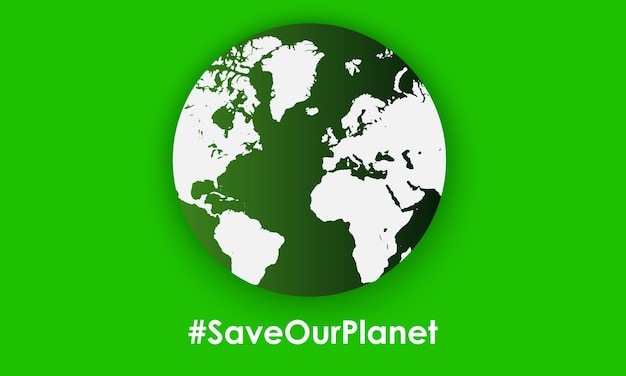 Día de la Tierra Mes de abril Cambio climático y concienciación de la naturaleza Template de vector de concepto