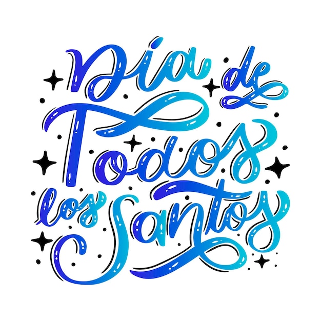 Vector día de todos los santos - lettering