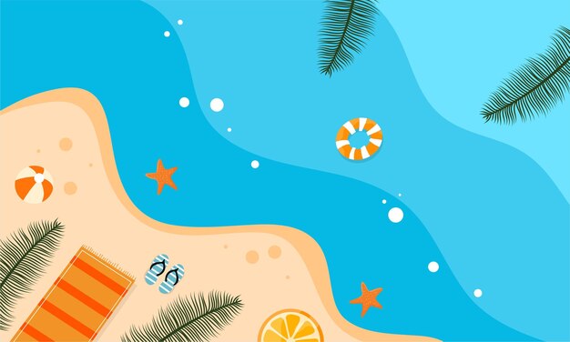 Día de vector de ilustración de verano para fondo de horario de verano y vibesx9 de verano