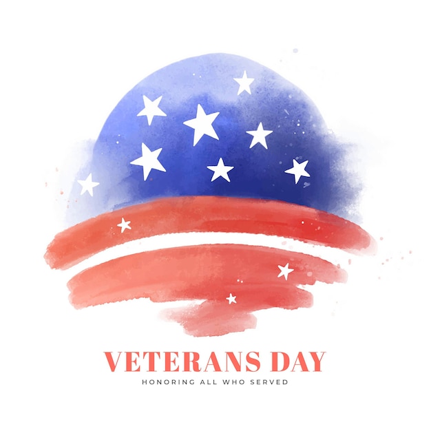 Día de los veteranos en acuarela