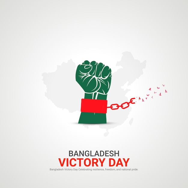 Día de la victoria de bangladesh día de la victoria de bangladesh anuncios creativos diseño 16 de diciembre ilustración 3d vectorial