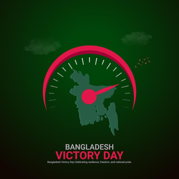 Vector día de la victoria de bangladesh día de la victoria de bangladesh anuncios creativos diseño 16 de diciembre ilustración 3d vectorial