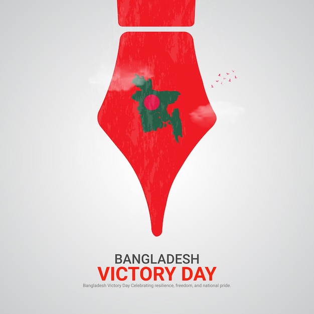 Vector día de la victoria de bangladesh día de la victoria de bangladesh anuncios creativos diseño 16 de diciembre ilustración 3d vectorial