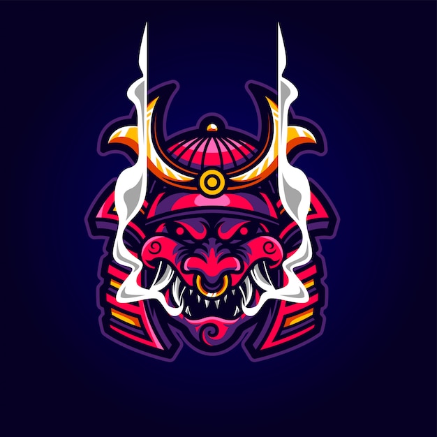 diablo oni samurai e-sport mascota