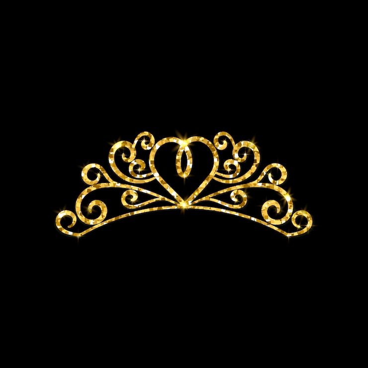 Vector diadem royal con efecto brillo dorado elemento de decoración para tu diseño