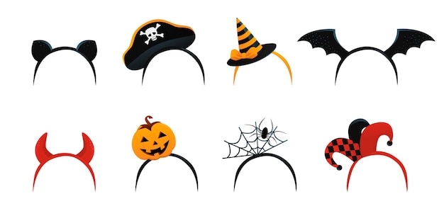 Vector diademas de halloween