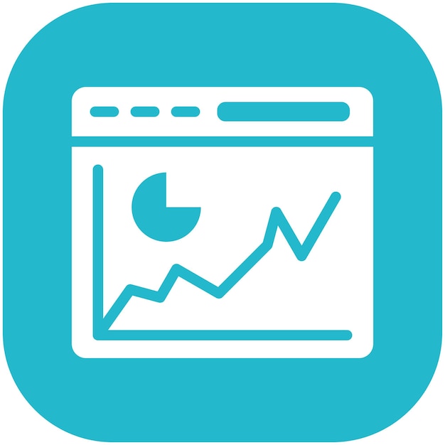 Diagrama de análisis Ilustración del icono vectorial del conjunto de iconos de marketing web