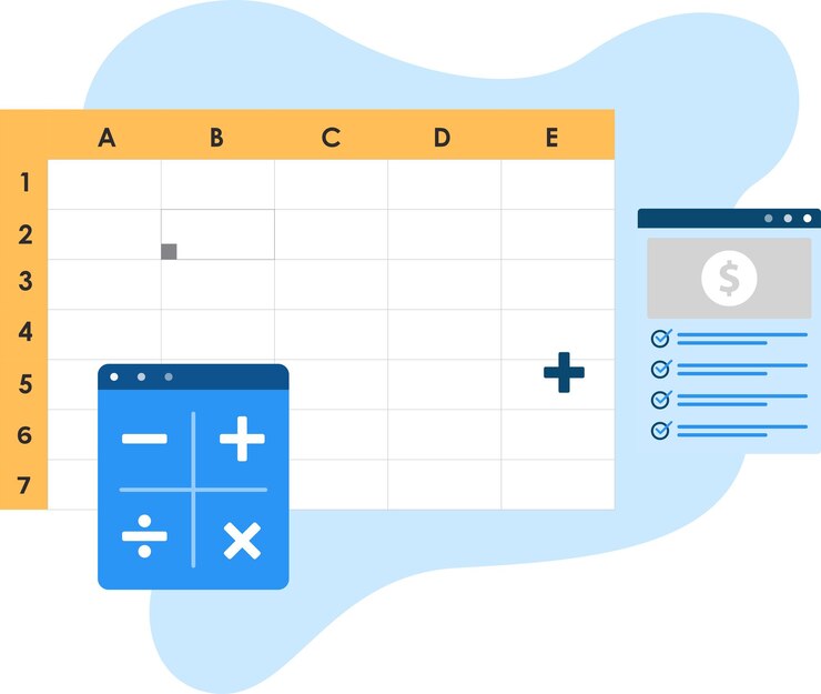 Vector un diagrama azul y blanco con una caja azul que dice