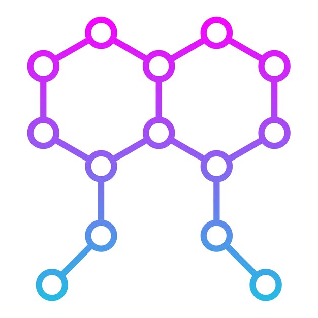 Vector un diagrama azul y rosa del sistema molecular