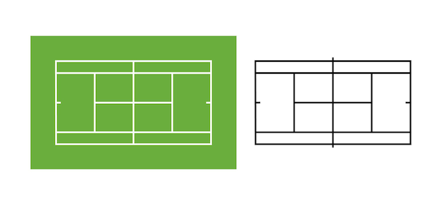 Diagrama de la cancha de tenis