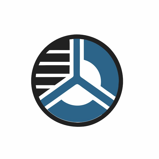Diagrama circular azul plano icono simple con ilustración vectorial larga 2