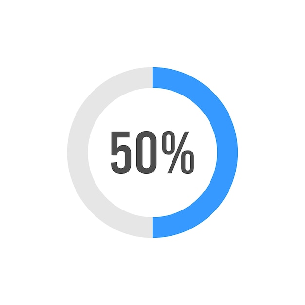 Diagrama circular Gráficos circulares Elementos infográficos Cargando Progreso Ilustración vectorial
