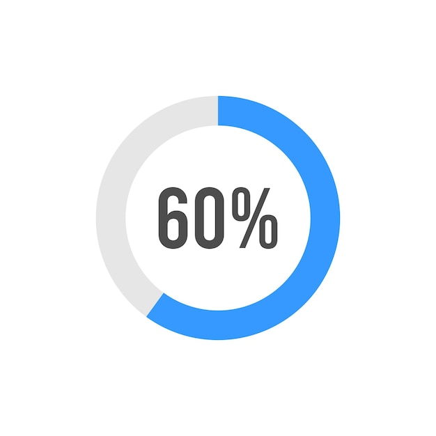 Diagrama circular Gráficos circulares Elementos infográficos Cargando Progreso Ilustración vectorial