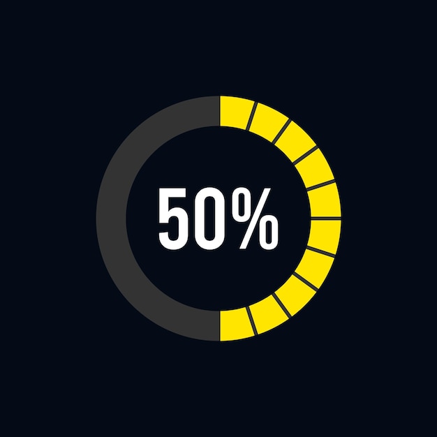 Diagrama circular Gráficos circulares Elementos infográficos Cargando Progreso Ilustración vectorial