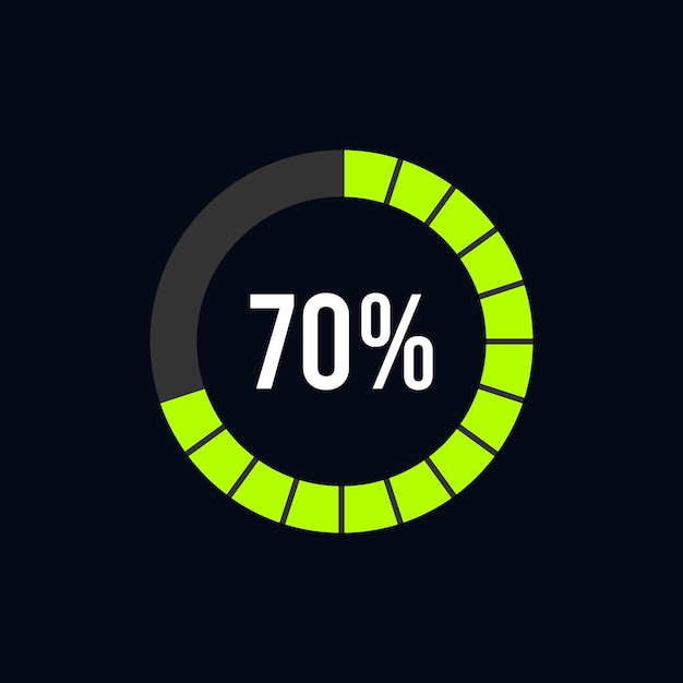 Diagrama circular Gráficos circulares Elementos infográficos Cargando Progreso Ilustración vectorial