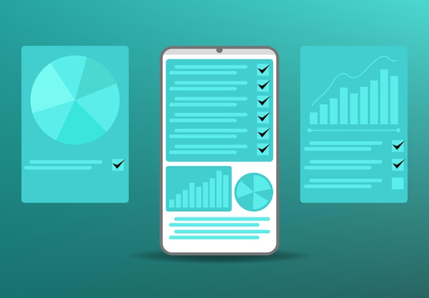 diagrama concepto ceklist negocio digital nube base de datos sistema oficina interfaz