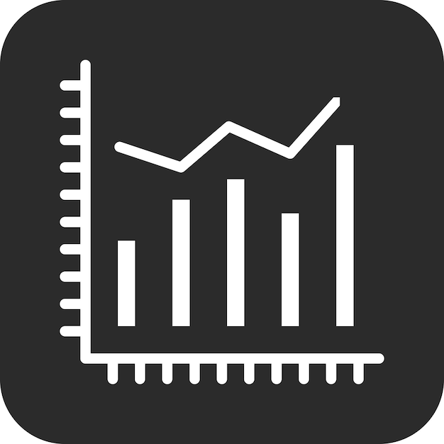 Diagrama de crecimiento Ilustración del icono vectorial del conjunto de iconos de negocios