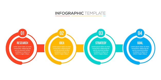 Diagrama de diseño de flujo de trabajo de pasos de negocio concepto de presentación infográfica