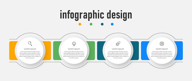 Diagrama de elemento de plantilla de línea de tiempo de diseño infográfico empresarial diseño de flujo de trabajo de presentaciones